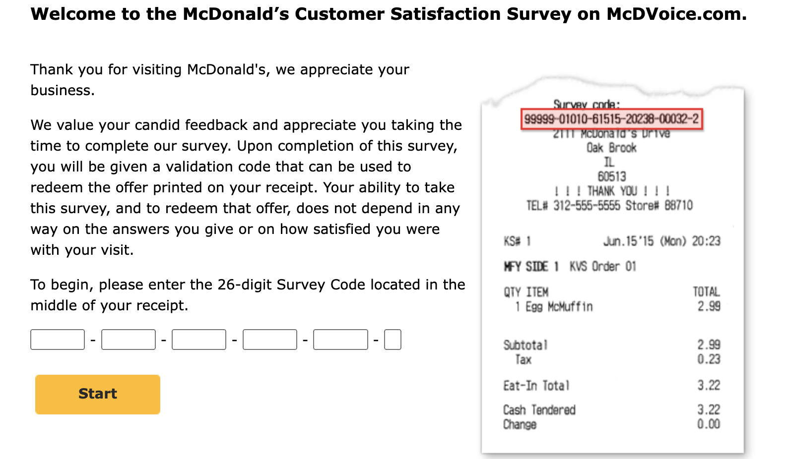 Mcdvoice Survey