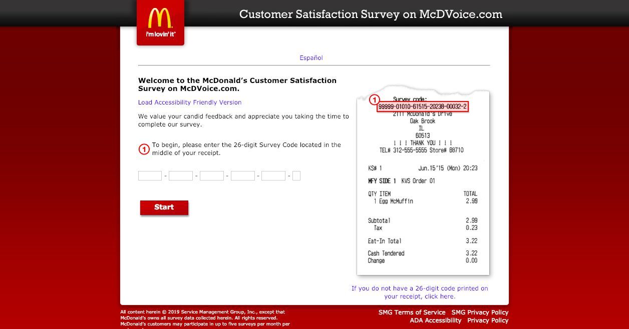 Mcdvoice Survey