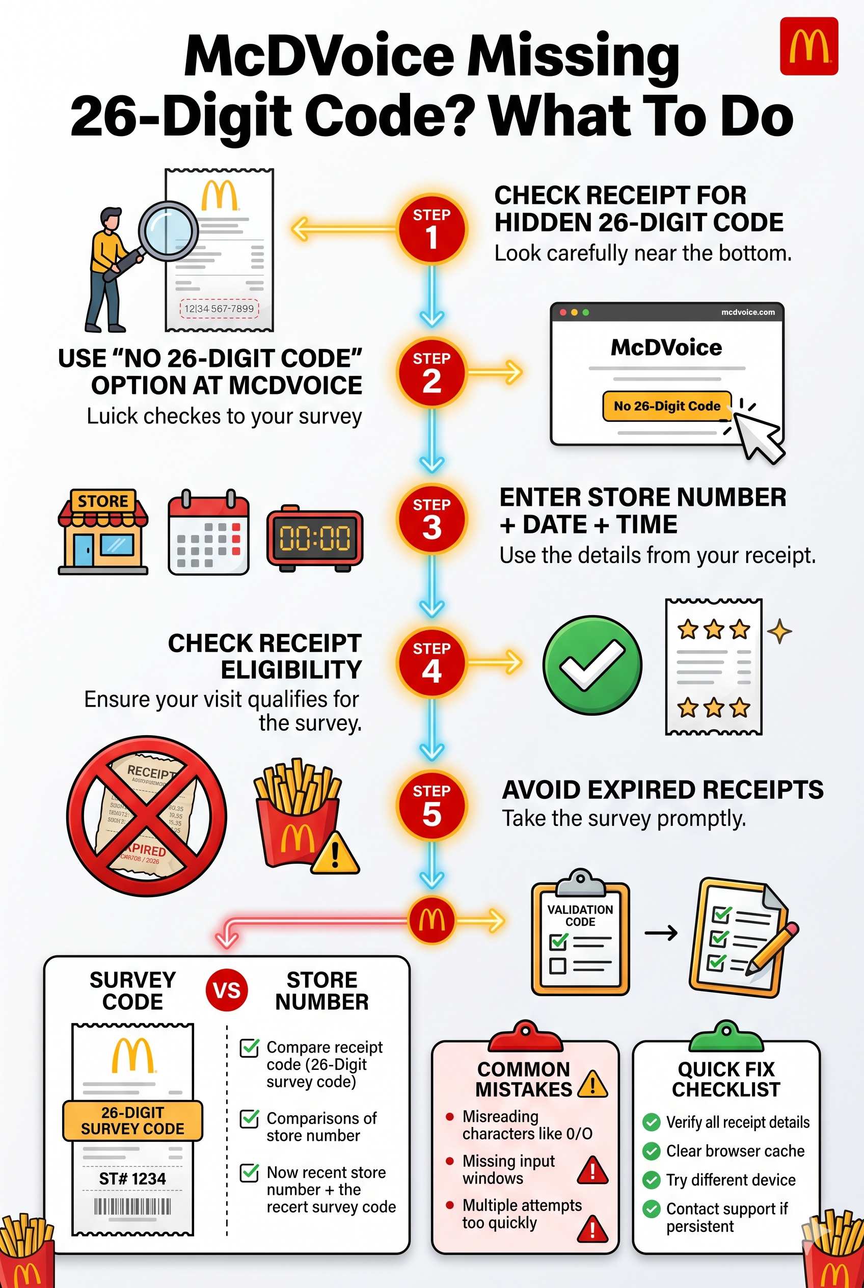 McDVoice Missing 26-Digit Survey Code: Easy Fixes That Actually Work