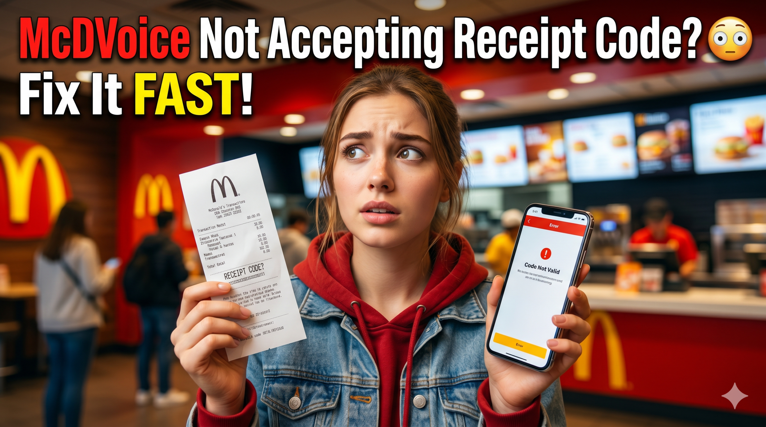 McDVoice Not Accepting Receipt Code?