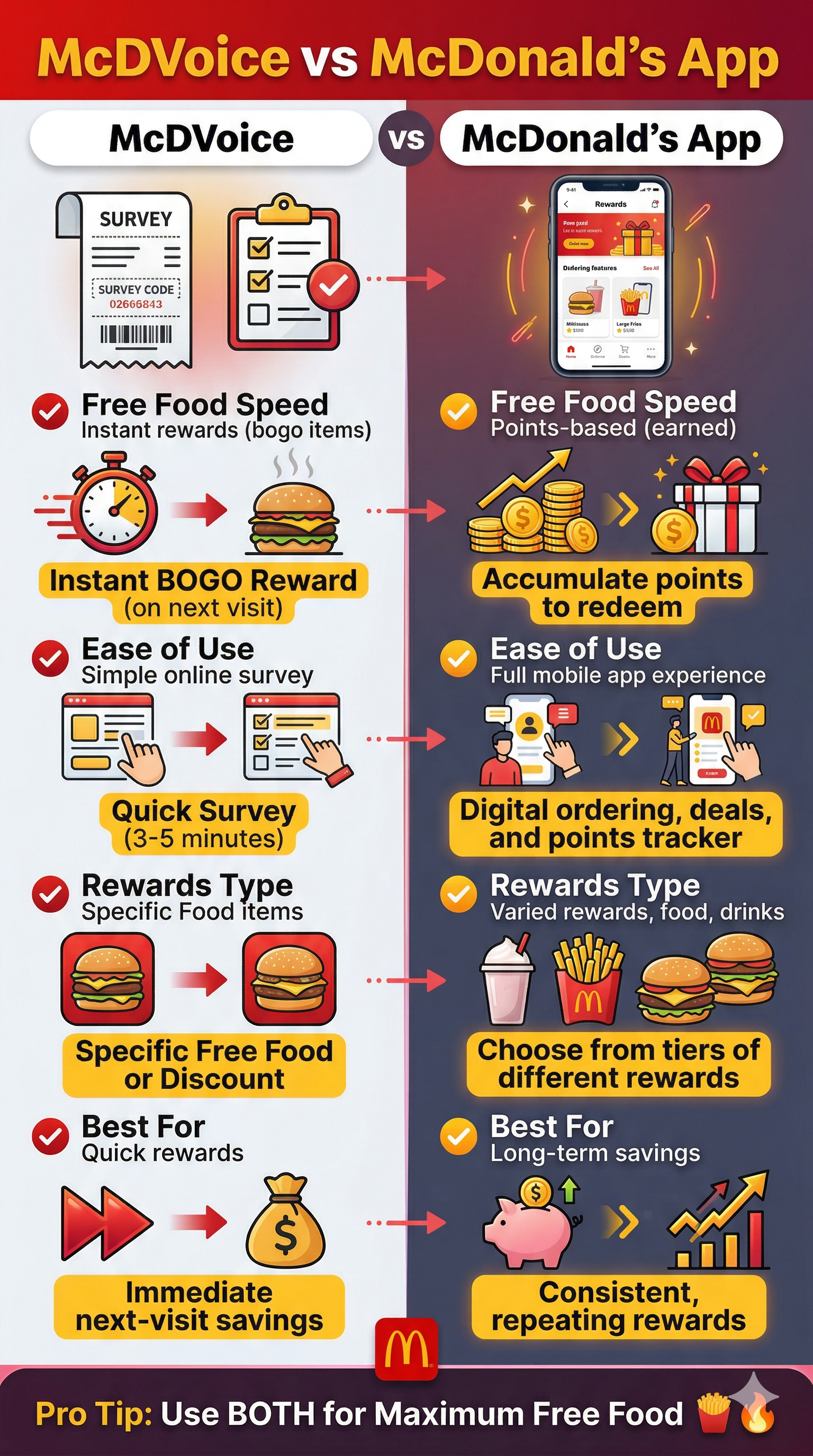 McDVoice vs McDonald’s App: Which One Gives Better Free Food in USA