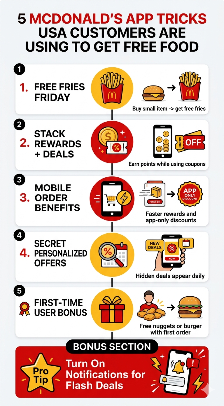 5 McDonald’s App Tricks USA Customers Are Using To Get Free Food
