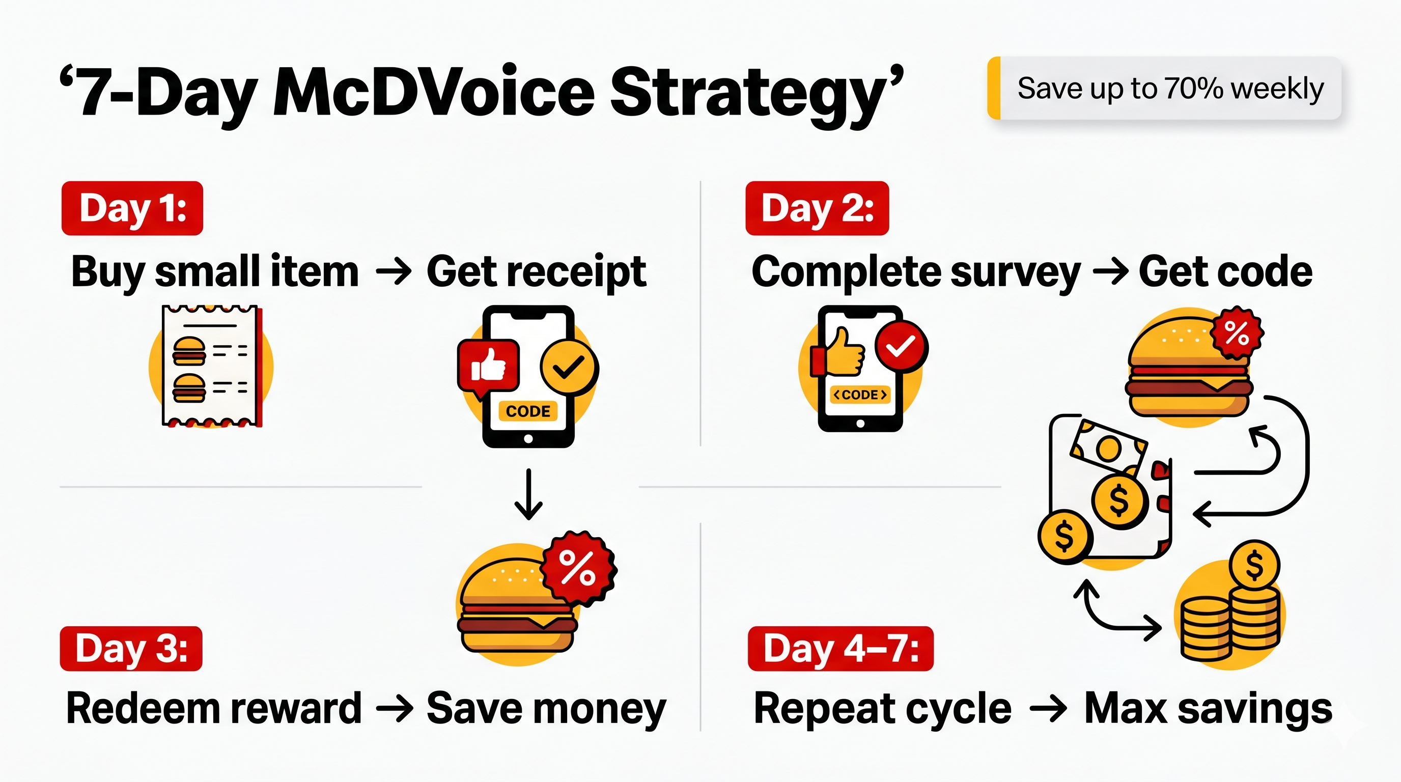 7-Day McDVoice Strategy: Eat McDonald's Almost FREE All Week