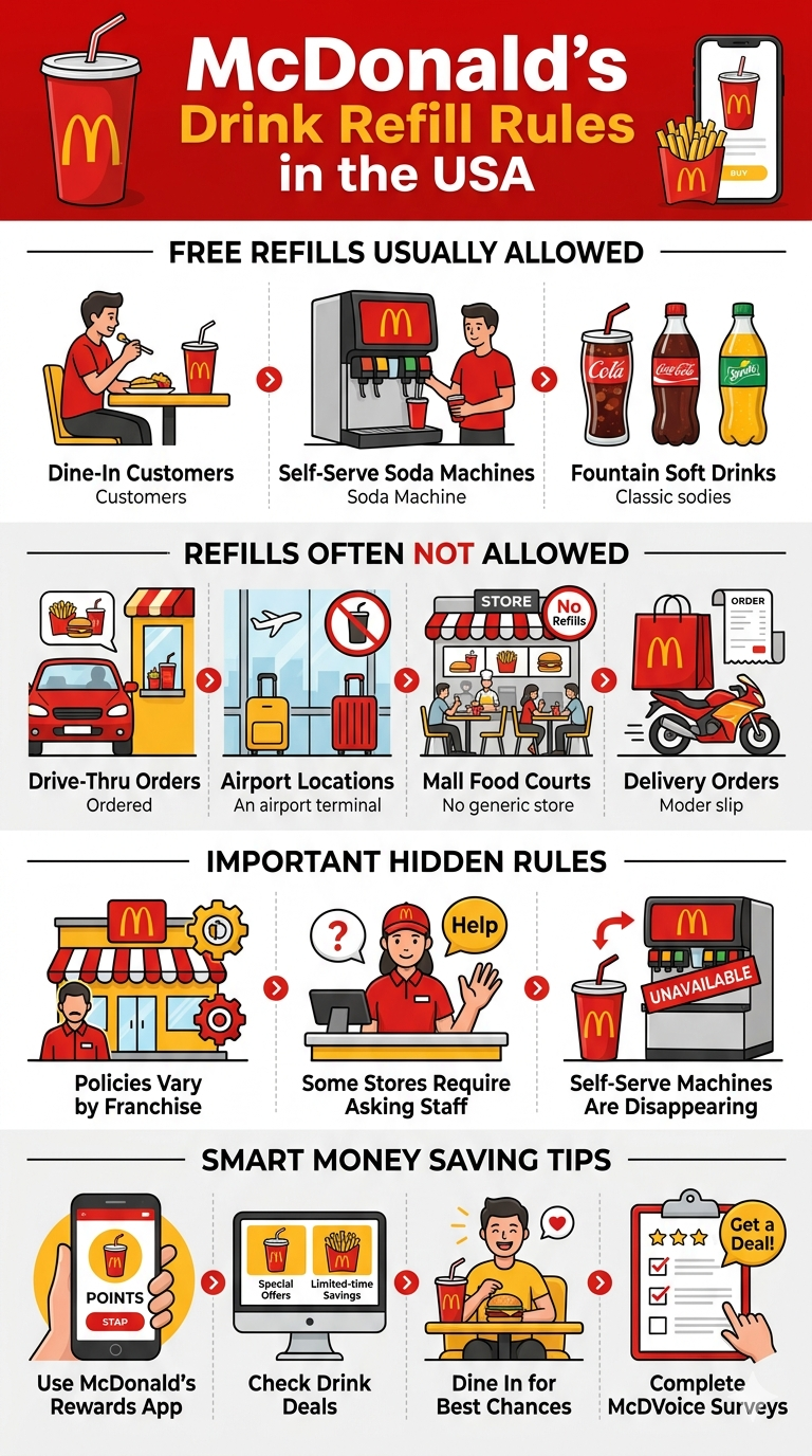 The McDonald’s Drink Refill Rule Most USA Customers Don’t Know