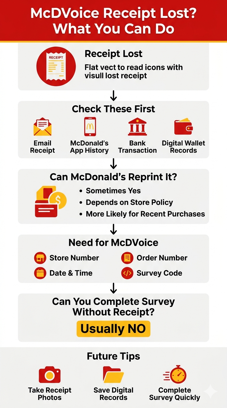 McDVoice Receipt Lost? What You Can And Can't Do
